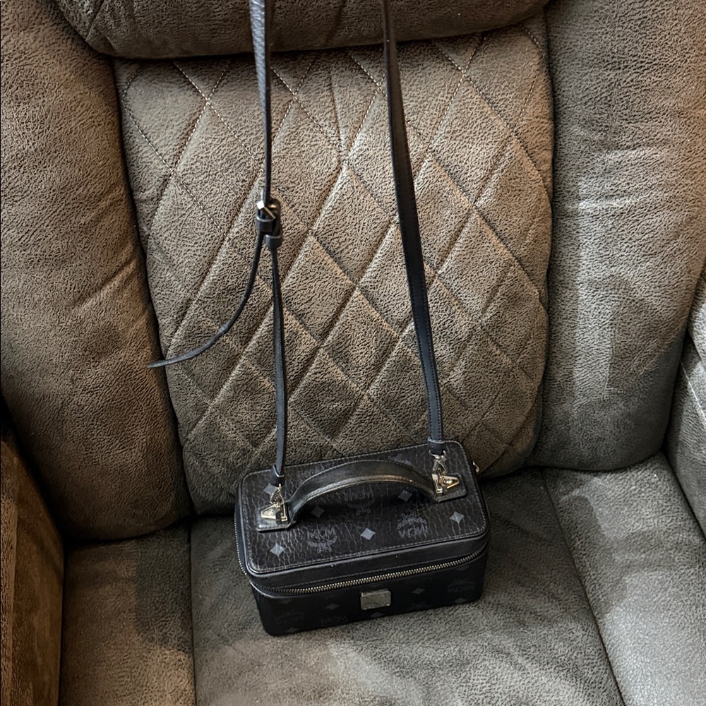 MCM Black Monogram Box Bag - Picture 2 of 6